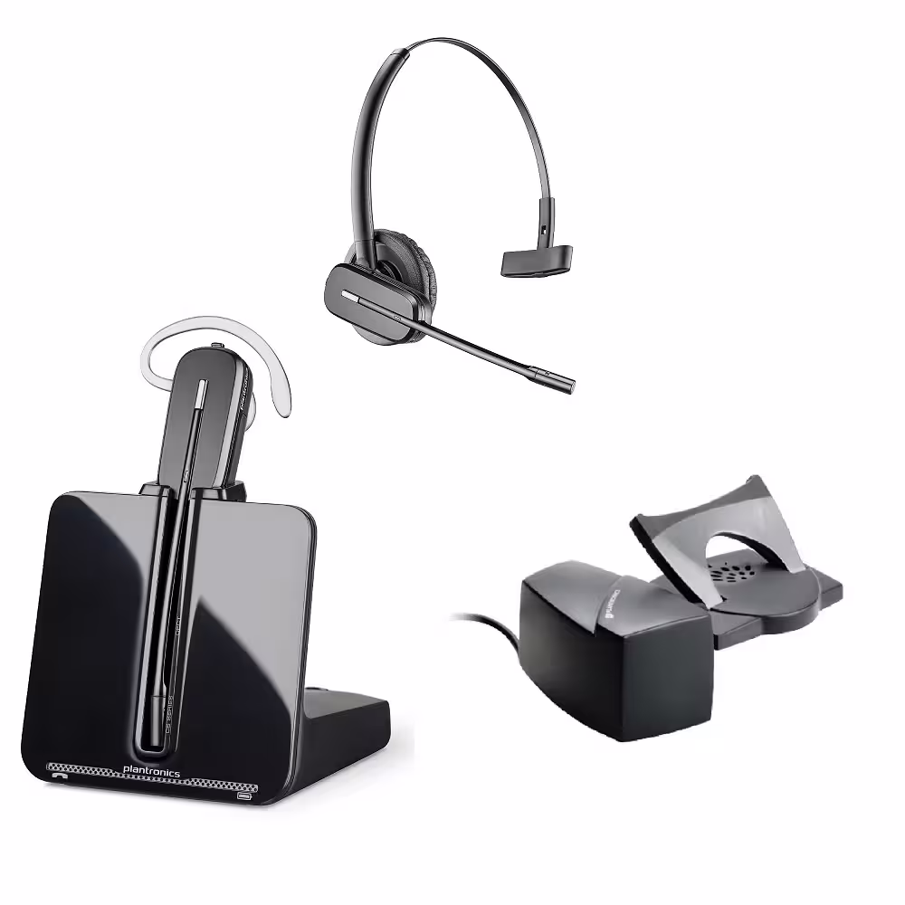 Poly CS540 + HL10 Lifter Konvertible DECT NC Headset mit Telefonhörerlifter für Festnetz.