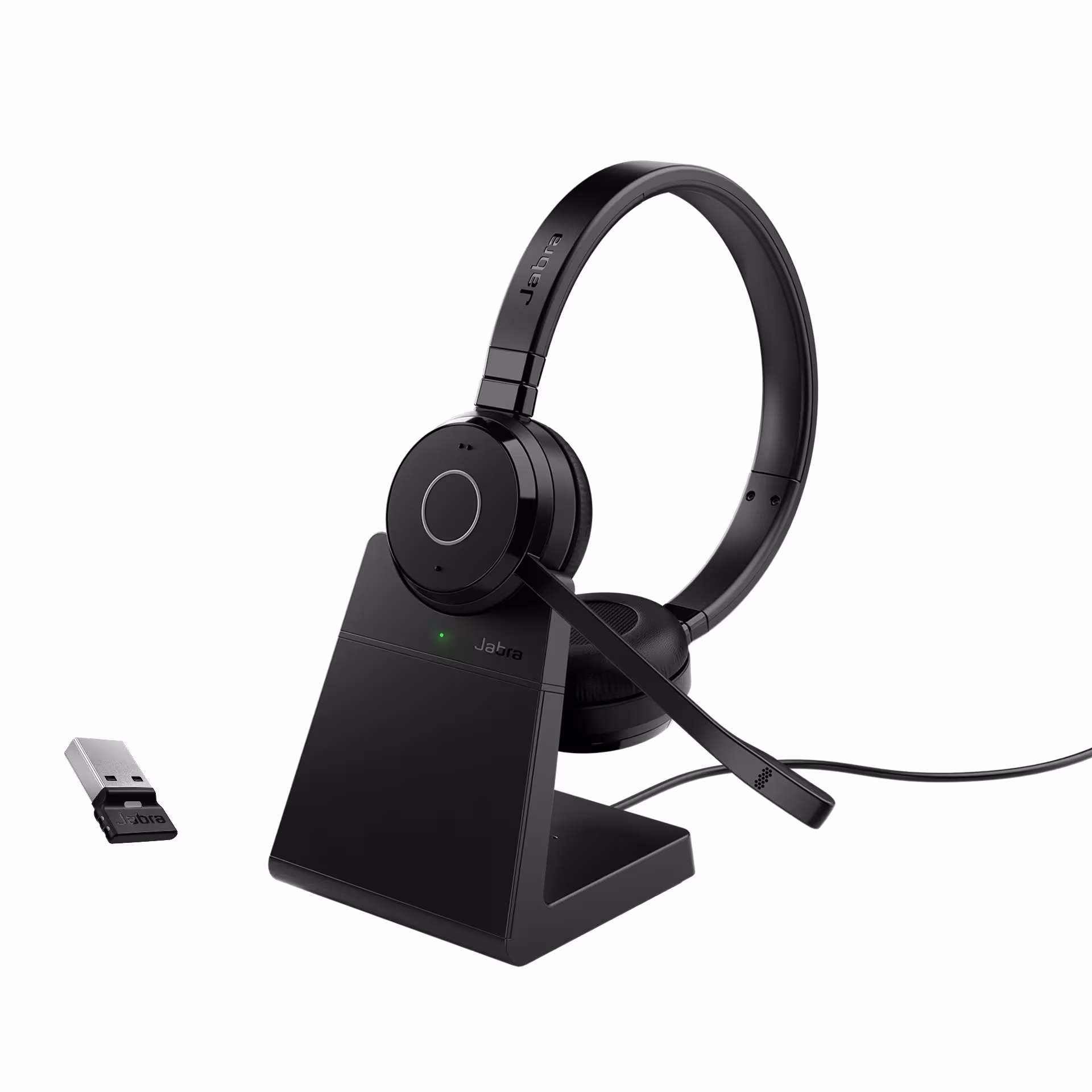 Jabra Evolve 65 TE Stand Link390a MS Stereo Bluetooth HS inkl. Ladestation & Link 390a Bluetooth USB