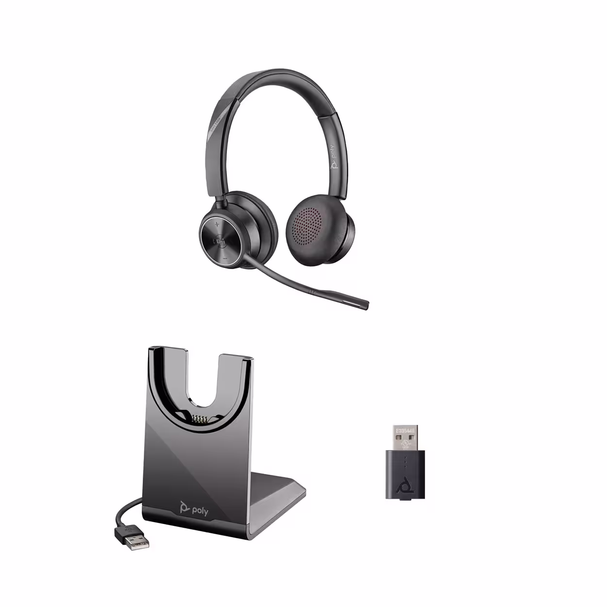 Poly Savi 7320-M USB D400 Teams Stereo DECT Headset am PC für Microsoft Teams Zertifiziert
