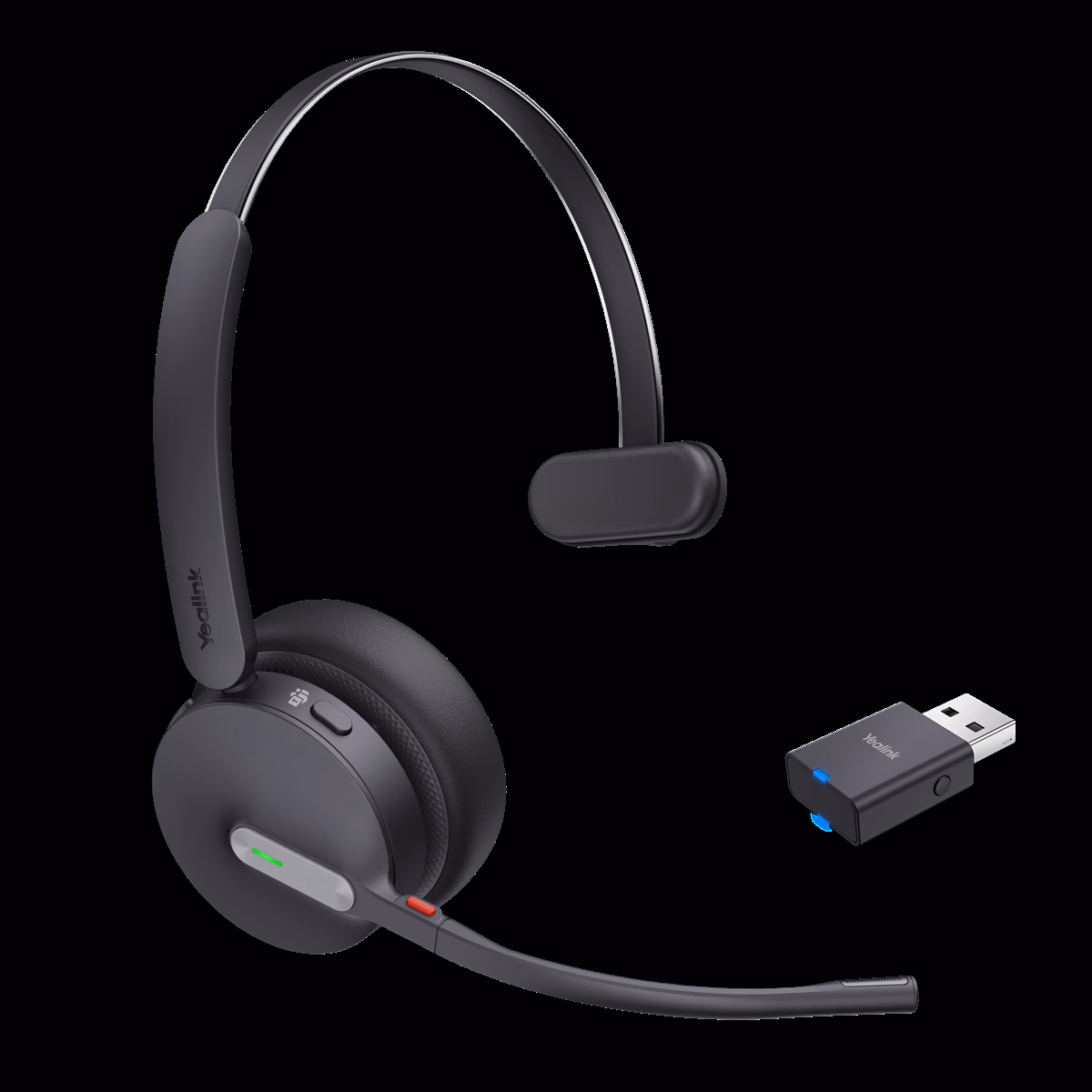 Yealink WH64 Hybrid Mono Teams DECT/BT Headset inkl. USB-A DECT Dongle