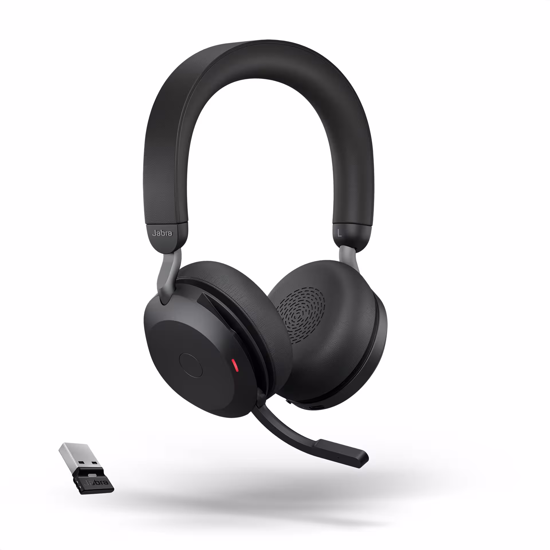 Jabra Evolve2 75 Stand Link380/390a UC Stereo ANC Black Bluetooth NC Headset inkl. Stand & Link 380/390a USB-A UC BT Dongle