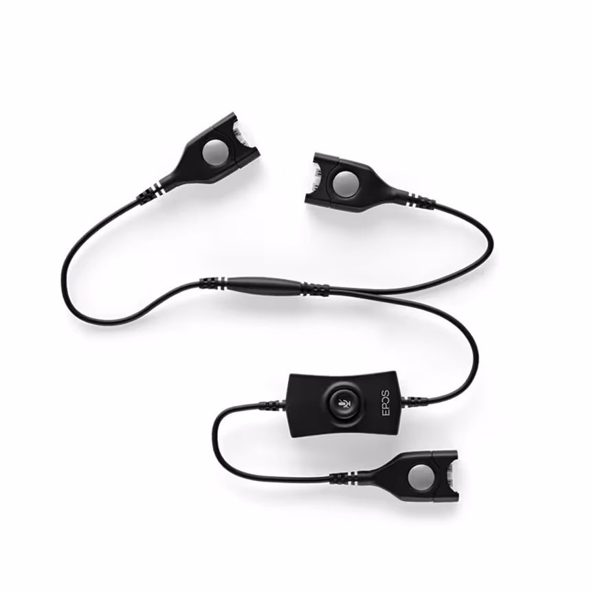 EPOS ATC 2 Trainer Kabel QD auf 2x QD 2xhören und 2xsprechen mit Mute Schalter für den Trainer