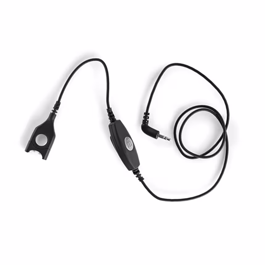 EPOS CALC 01 QD auf 3,5mm mit PTT für Alcatel 8'er/9'er Serie mit Annahmeknopf