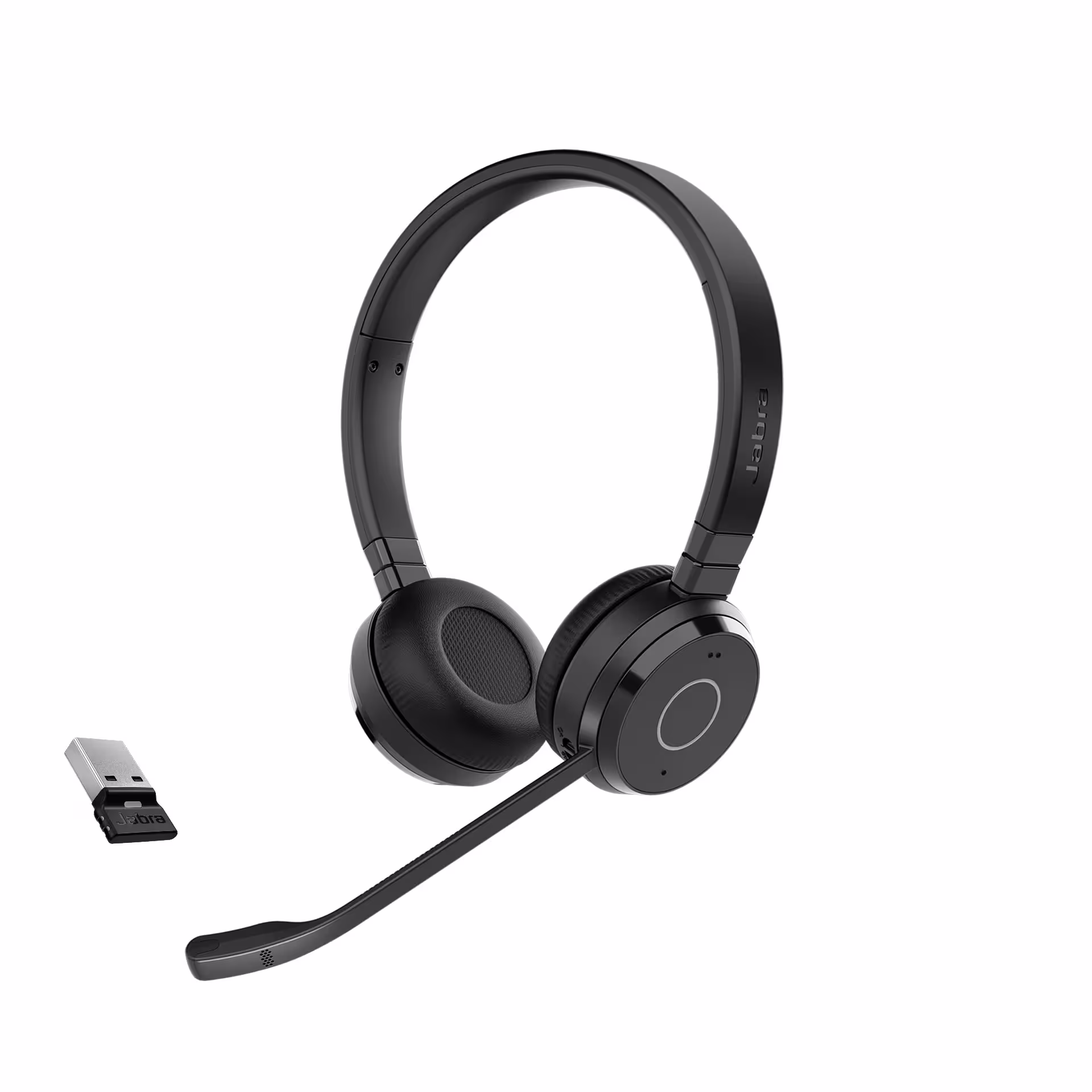 Jabra Evolve 65 TE Link390a UC Stereo Bluetooth Headset inkl. Link 390a Bluetooth USB-A Adapter