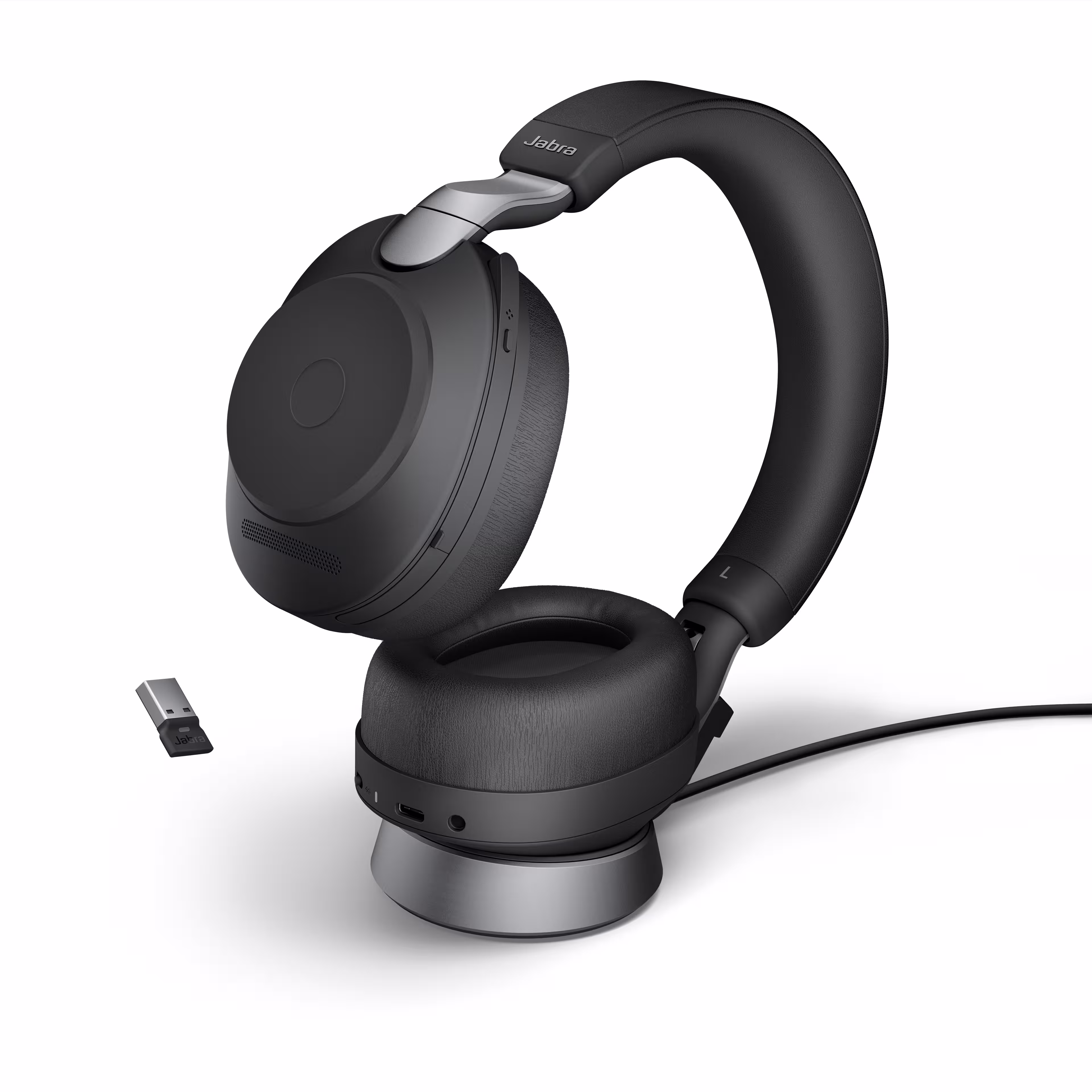 Jabra Evolve2 85 Link380/390a UC Stereo Stand Black ANC Bluetooth NC Headset inkl. Deskstand & Link 380/390 USB-A UC BT Dongle für UC