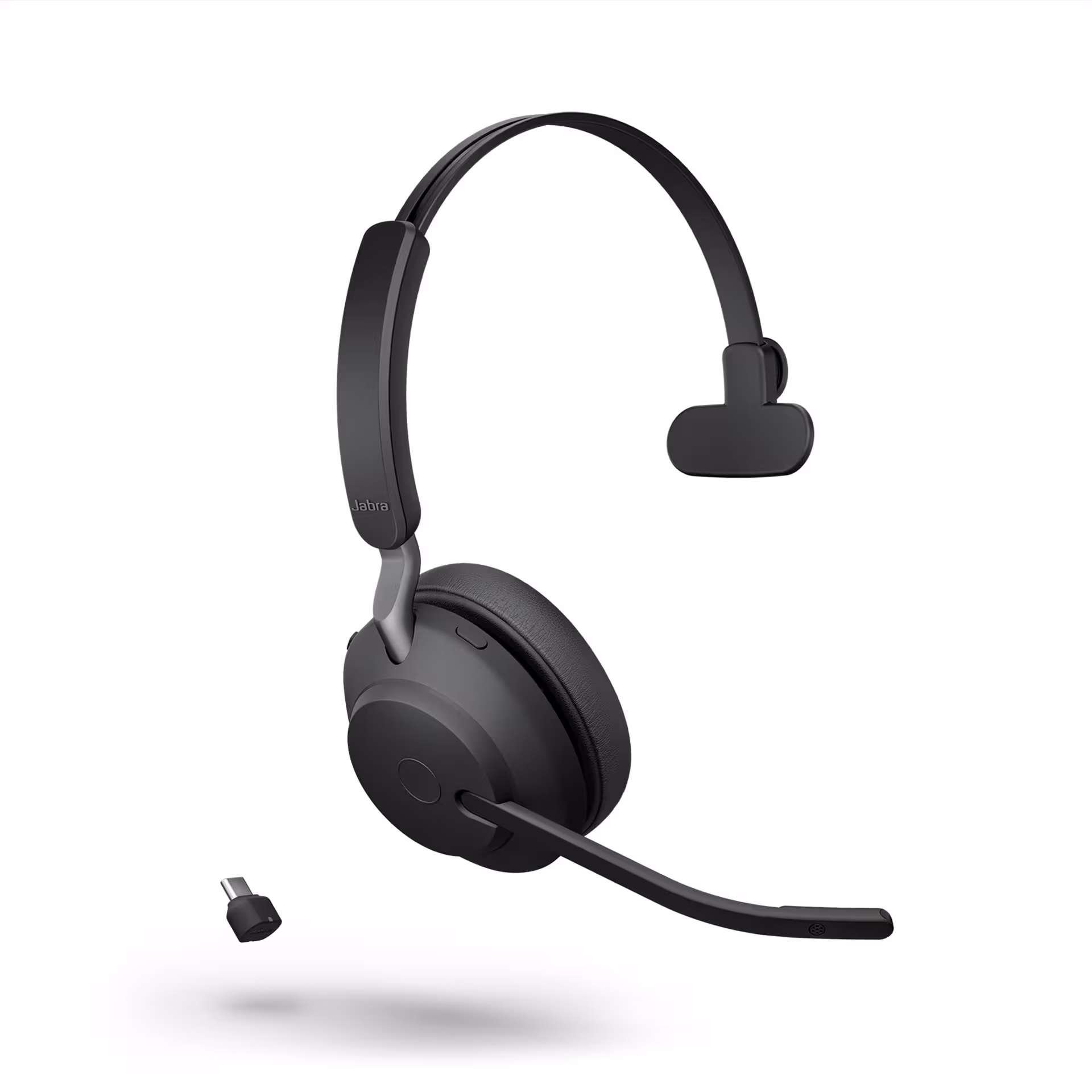 Jabra Evolve2 65 Link380/390c MS Mono Black Bluetooth NC Headset inkl. Link 380/390 USB-C MS Teams BT Dongle an PC Softphone/Mobiltelefon für Microsoft Teams