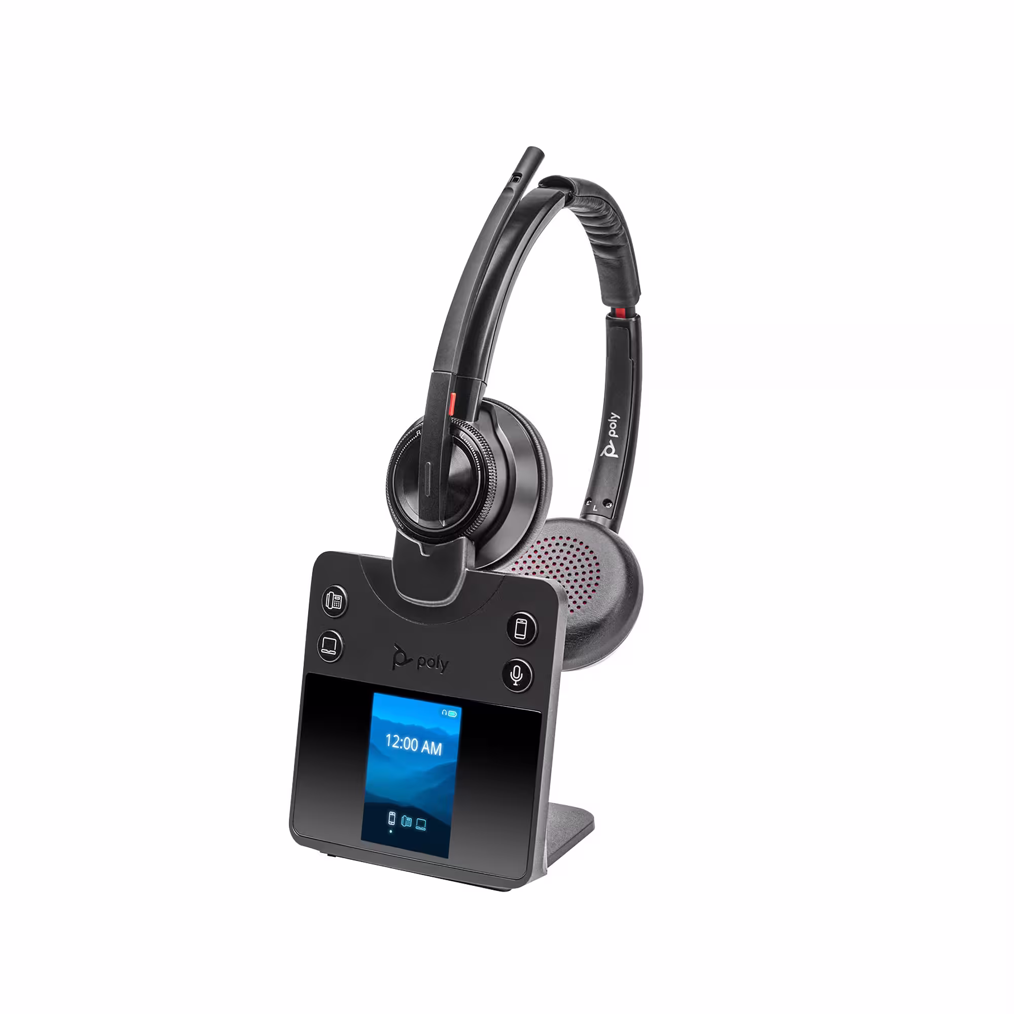 Poly Savi 8410-M Office Teams Mono DECT Headset für Tischtelefon, PC und Mobiltelefon für Microsoft