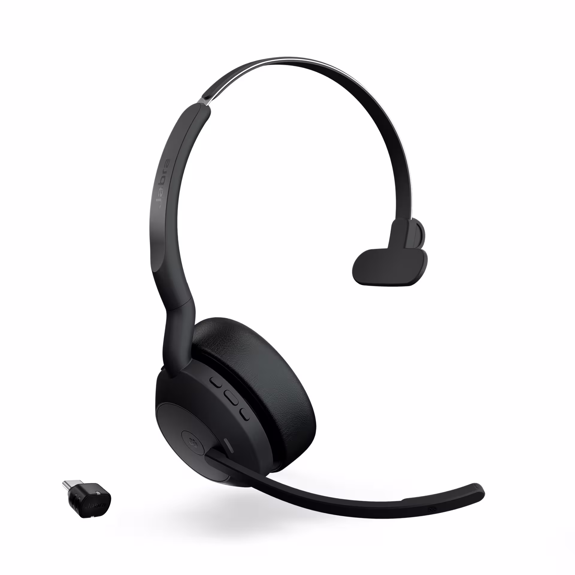 Jabra Evolve2 55 Link380/390c MS Mono Bluetooth ANC Headset inkl. Link380/390c USB-C Bluetooth Dongle für MS Teams