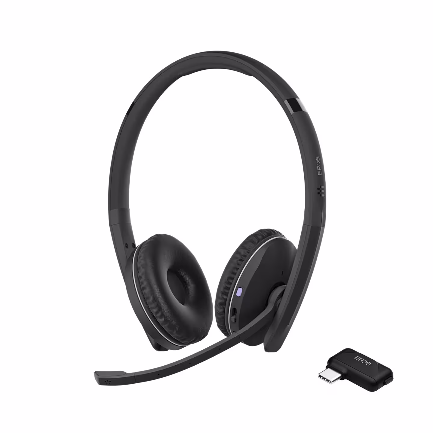 EPOS ADAPT 261 USB-C UC MS Stereo On-ear Bluetooth Headset mit BTD 800 USB-C Bluetooth Dongle (Optimiert für UC & Teams)
