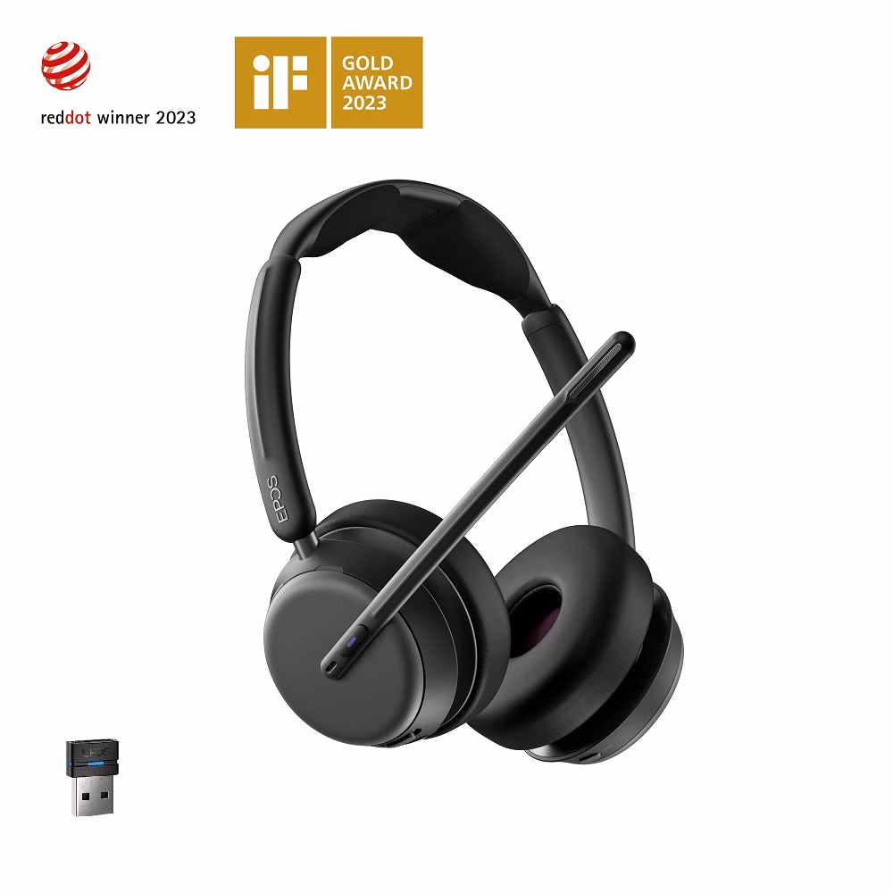 EPOS IMPACT 1060T ANC Teams Stereo Bluetooth Headset mit BTD 800 USB-A Bluetooth Dongle